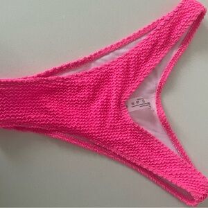 SHEIN Hot Pink Textured Bikini Bottom
